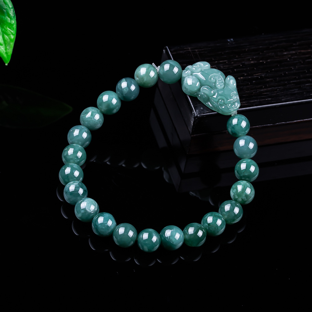 Jewelry & Watches Sp Z Oo Janów Lubelski - Doğal Birmanya Jadeite Pixiu Bilezik Vintage