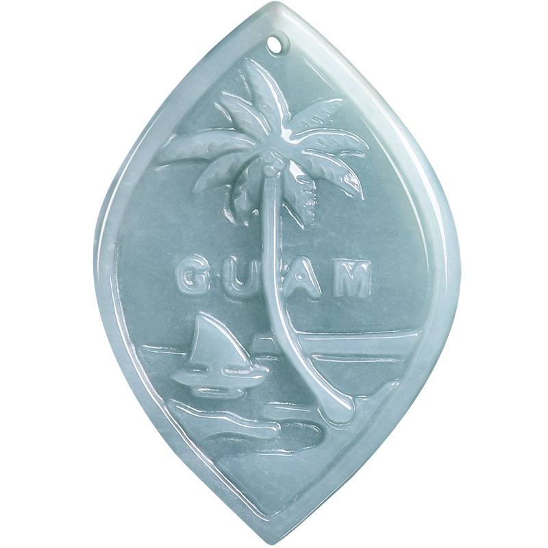 Pacific Jewelry & Watches Los Angeles - Myanmar Jadeite Pasifik Kolye Kolye Oyma