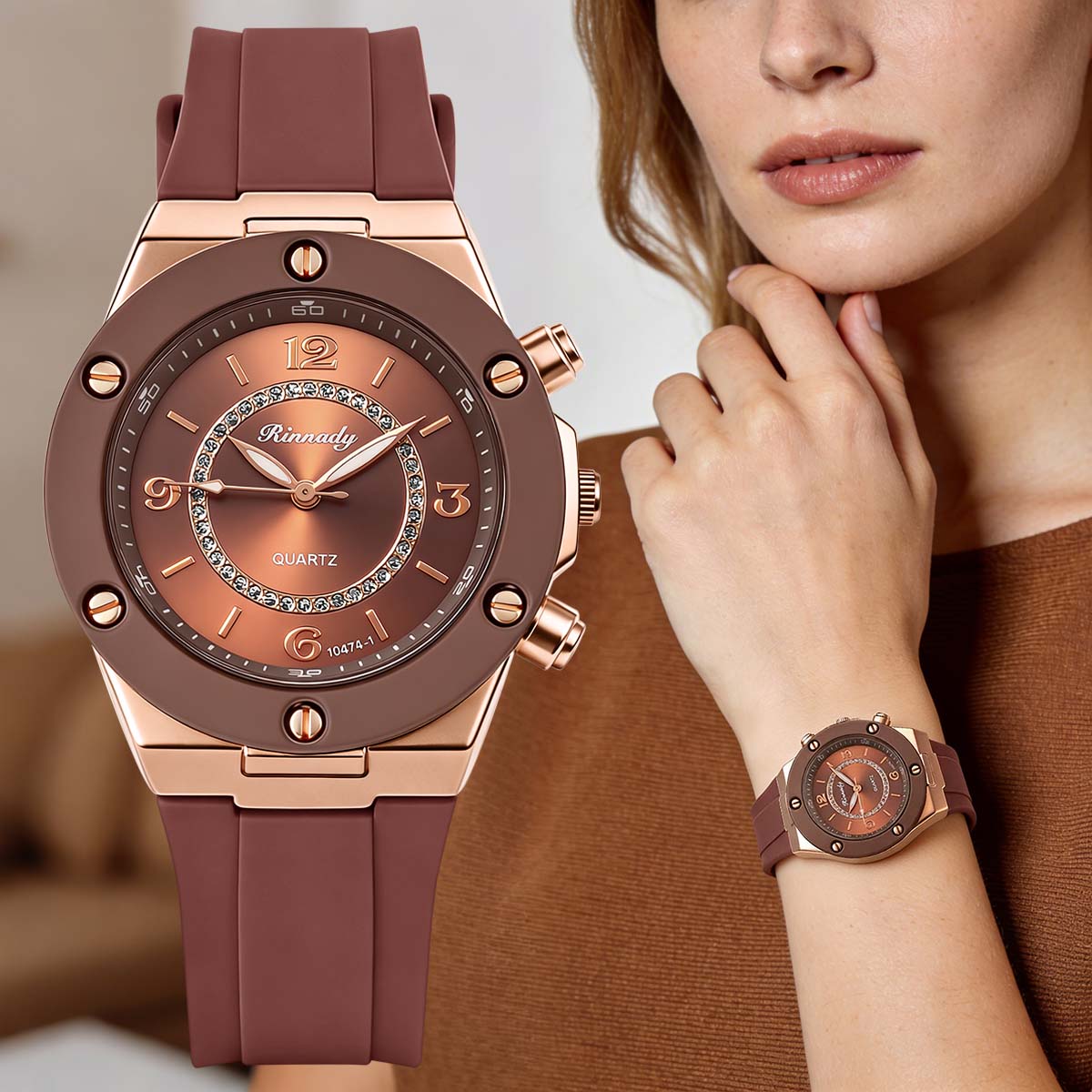 Jewelry Watches Gold - Günlük Kullanım İçin Kadın Saati Kristal