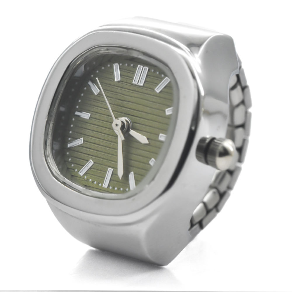 Unique Jewelry Watches - Minimalist Kare Parmak Saati, Alaşımlı Yaratıcı