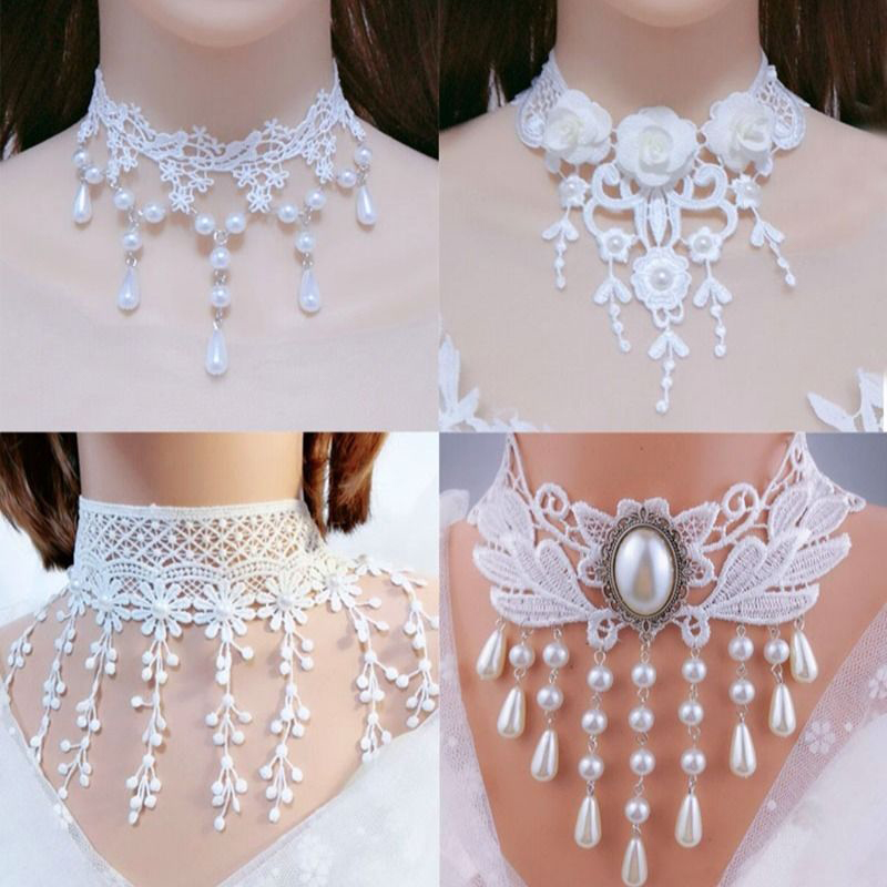Crystal Choker Necklace - 1 adet Vintage Klasik Gotik Dövme