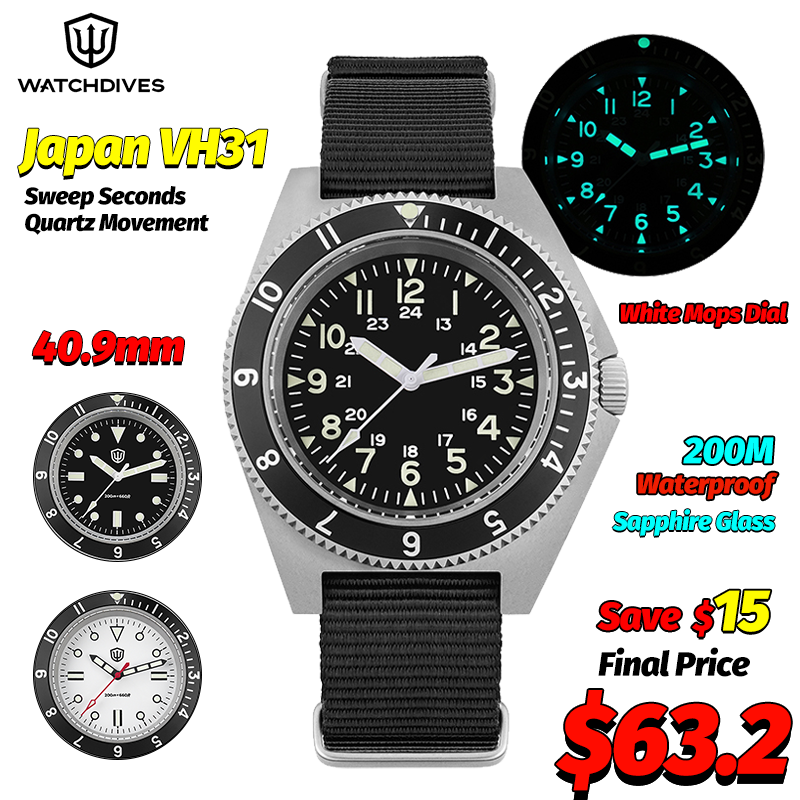 Jewelry And Watches - Watchdives WD1972 Kuvars İzle Safir Aydınlık