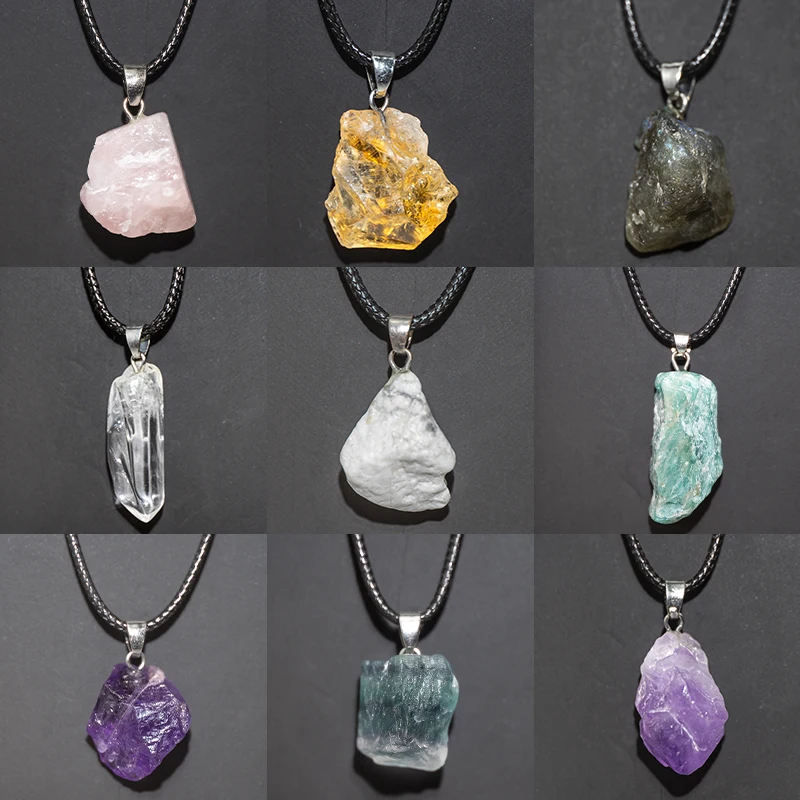 Crystal Choker Necklace - Doğal Ametist Çiçek Kolye Reiki şifa