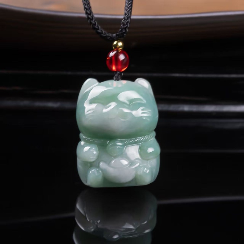 Doğal Zümrüt Yeşim Şanslı Kedi - Necklace Pendant incelemesi ve fiyatı