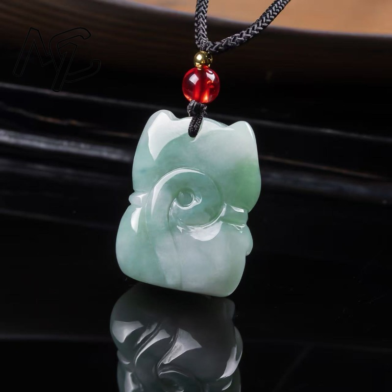 Doğal Zümrüt Yeşim Şanslı Kedi - Necklace Pendant incelemesi ve fiyatı
