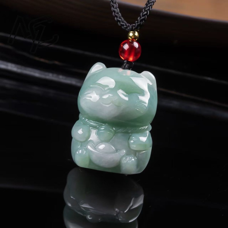 Doğal Zümrüt Yeşim Şanslı Kedi - Necklace Pendant incelemesi ve fiyatı
