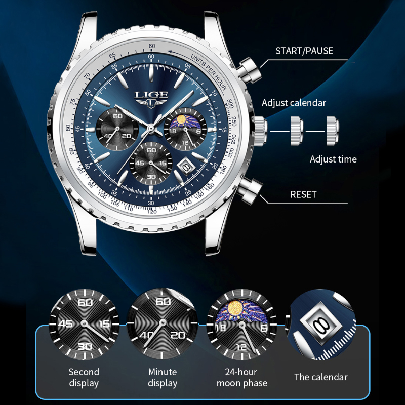 LIGE marka lüks kuvars adam iz - Jewelry Inspired Watches incelemesi ve fiyatı