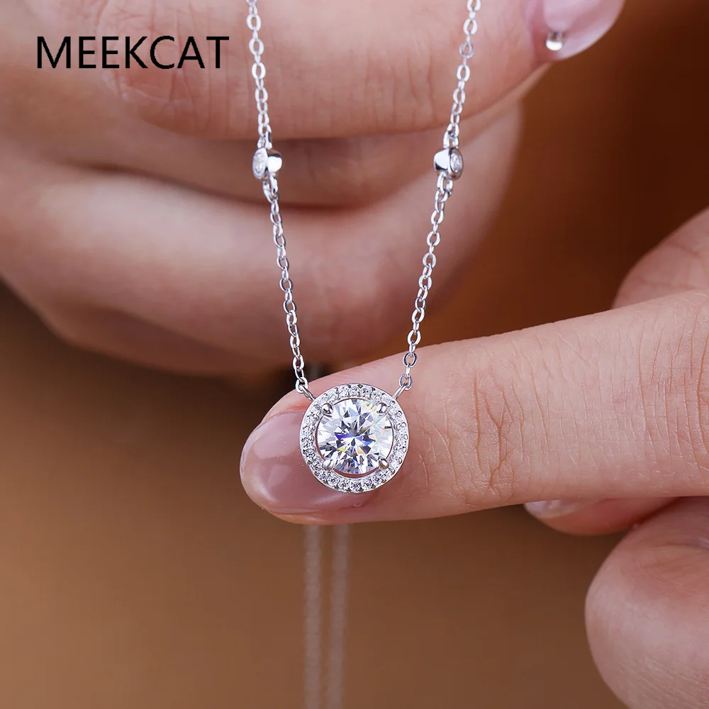 1/2/3CT Mozanit Kolye Kadınlar - Crystal Choker Necklace incelemesi ve fiyatı