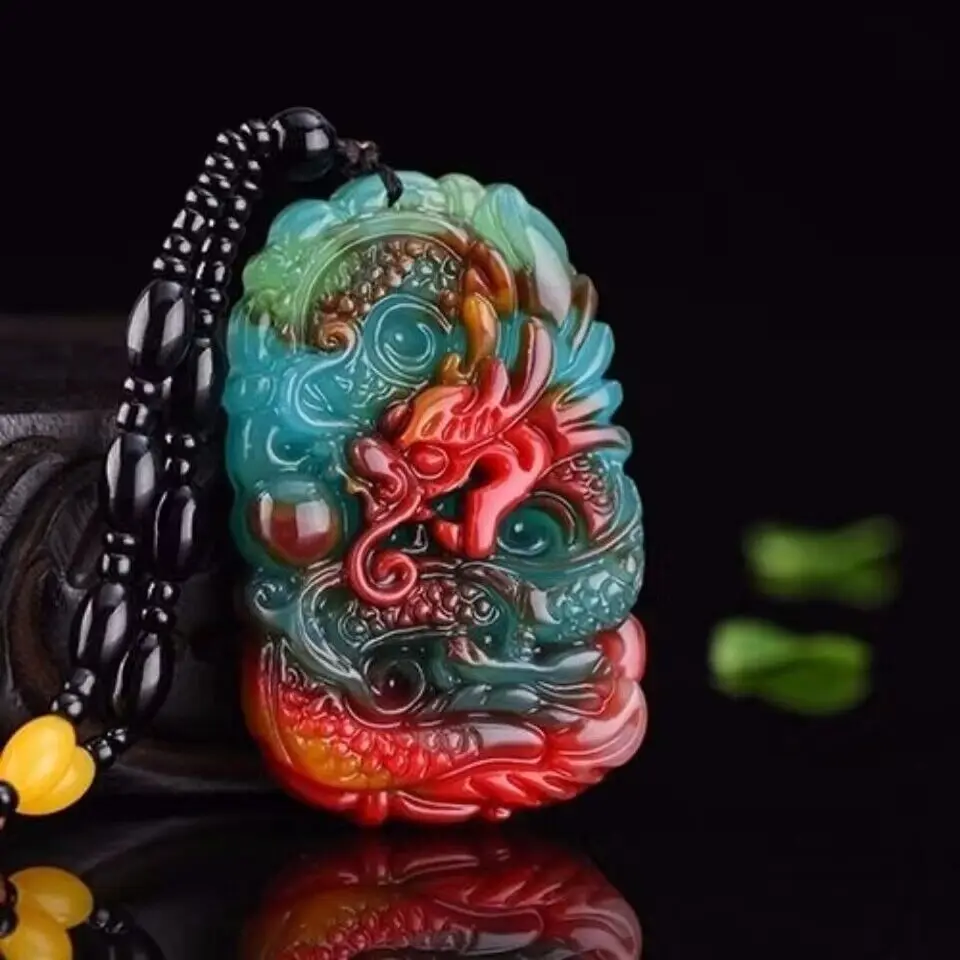 Gerçek yeşim ejderha kolye kol - Jewelry & Watches Sp Z Oo Janów Lubelski incelemesi ve fiyatı