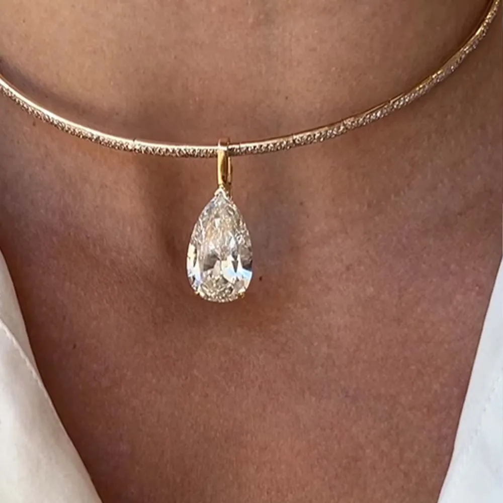 Stonefans Su Damlası Kolye Ger - Crystal Choker Necklace incelemesi ve fiyatı