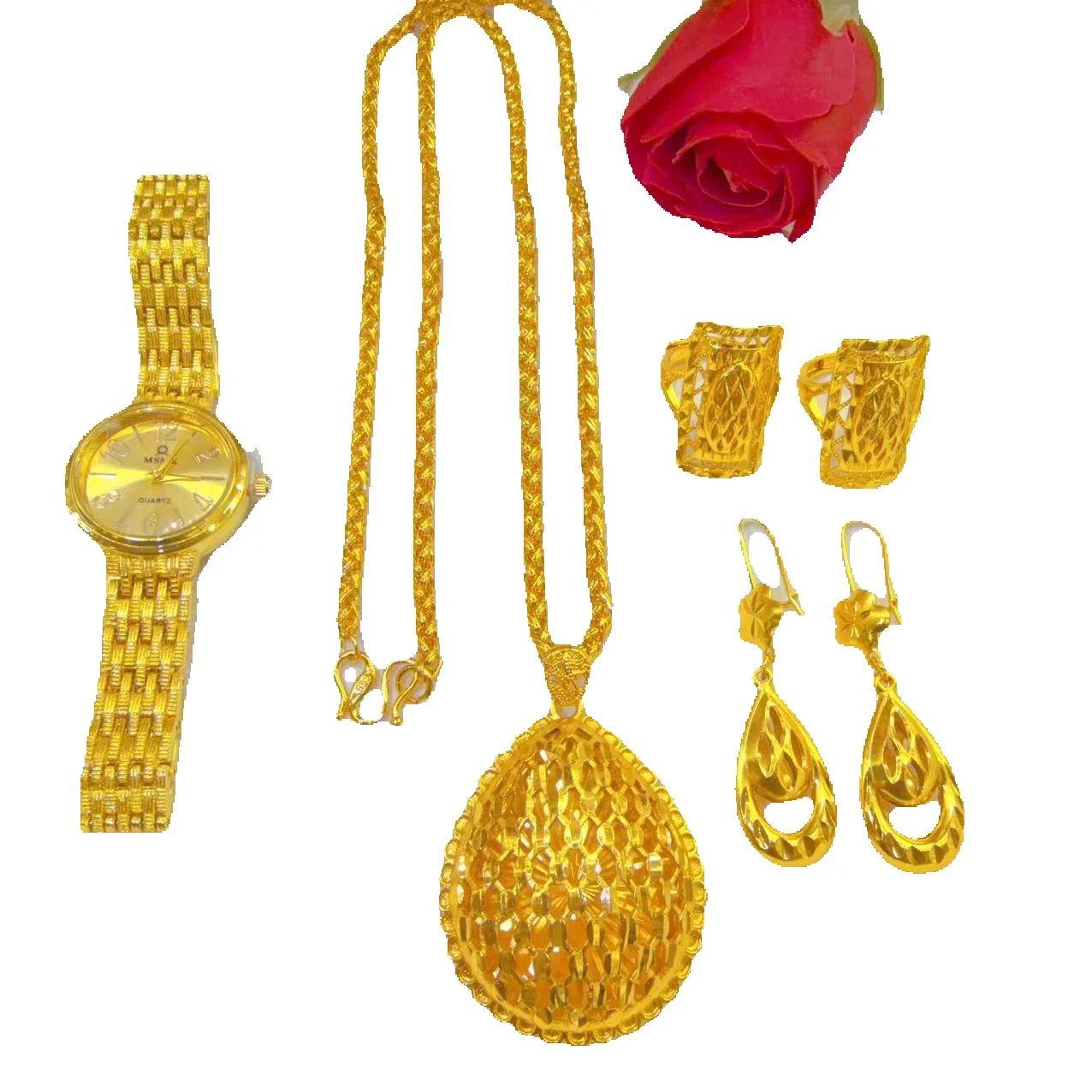Yeni Dubai Modası Lüks 24 Ayar - Jewelry Watches Gold incelemesi ve fiyatı