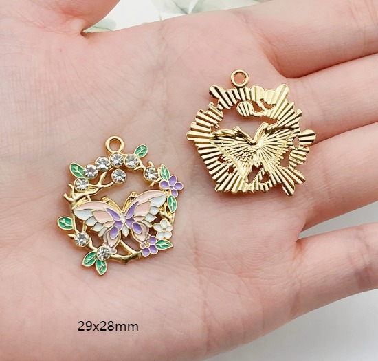 10 adet renkli kelebek Charm t - Butterfly Pendant Necklace incelemesi ve fiyatı