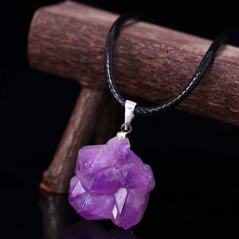 Doğal Ametist Çiçek Kolye Reik - Crystal Choker Necklace incelemesi ve fiyatı